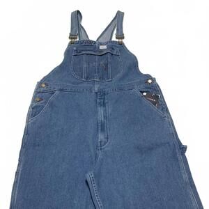 NWT Hisea Men's Blue Denim Overalls 40W x 30L Tags 100  Percent Cotton Work Bib